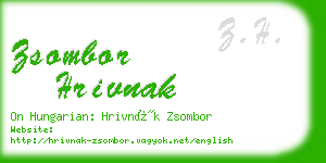 zsombor hrivnak business card